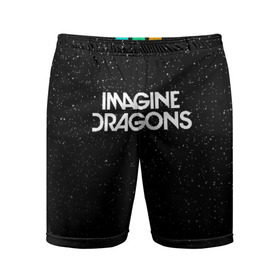 Мужские шорты спортивные с принтом IMAGINE DRAGONS (КАПЮШОН) в Новосибирске,  |  | Тематика изображения на принте: evolve | id | imagine dragons | драконы | ид