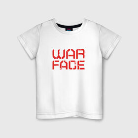 Детская футболка хлопок с принтом WARFACE в Новосибирске, 100% хлопок | круглый вырез горловины, полуприлегающий силуэт, длина до линии бедер | Тематика изображения на принте: warface | вар фейс | варфейс