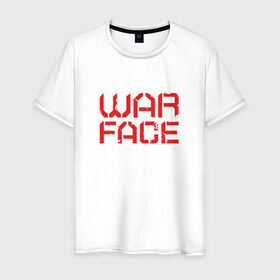 Мужская футболка хлопок с принтом WARFACE в Новосибирске, 100% хлопок | прямой крой, круглый вырез горловины, длина до линии бедер, слегка спущенное плечо. | warface | вар фейс | варфейс