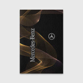 Обложка для паспорта матовая кожа с принтом Mercedes в Новосибирске, натуральная матовая кожа | размер 19,3 х 13,7 см; прозрачные пластиковые крепления | amg | mercedes | авто | автомобиль | иномарка | логотип | машина | мерседес | текстура