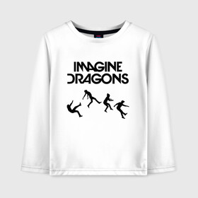 Детский лонгслив хлопок с принтом IMAGINE DRAGONS в Новосибирске, 100% хлопок | круглый вырез горловины, полуприлегающий силуэт, длина до линии бедер | evolve | id | imagine dragons | драконы | ид