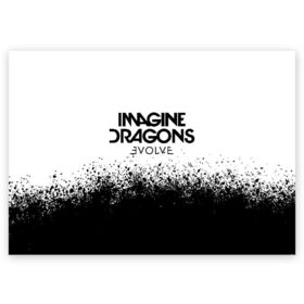 Поздравительная открытка с принтом IMAGINE DRAGONS в Новосибирске, 100% бумага | плотность бумаги 280 г/м2, матовая, на обратной стороне линовка и место для марки
 | Тематика изображения на принте: evolve | id | imagine dragons | драконы | ид