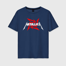 Женская футболка хлопок Oversize с принтом METALLICA в Новосибирске, 100% хлопок | свободный крой, круглый ворот, спущенный рукав, длина до линии бедер
 | matters metallica | metallica | metallica else | metallica nothing | metallicas metallica | nothing else | металлика | металлика.