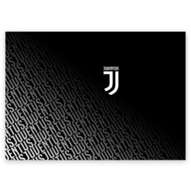 Поздравительная открытка с принтом JUVENTUS в Новосибирске, 100% бумага | плотность бумаги 280 г/м2, матовая, на обратной стороне линовка и место для марки
 | cr7 | juve | juventus | ronaldo | роналдо | ювентус