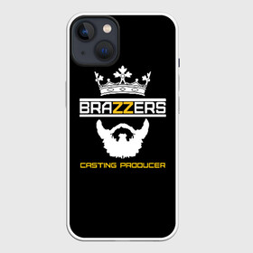 Чехол для iPhone 13 с принтом Brazzers Casting producer в Новосибирске,  |  | adults | beard | brazzers | casting | crown | inscription | king | logo | movies | mustache | producer | studio | борода | кастинг | король | корона | логотип | надпись | продюсер | студия | усы | фильмы | царь