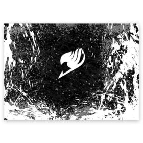 Поздравительная открытка с принтом FAIRY TAIL в Новосибирске, 100% бумага | плотность бумаги 280 г/м2, матовая, на обратной стороне линовка и место для марки
 | Тематика изображения на принте: fairy tail | фейри теил | хвост феи