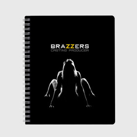 Тетрадь с принтом Brazzers Casting-producer в Новосибирске, 100% бумага | 48 листов, плотность листов — 60 г/м2, плотность картонной обложки — 250 г/м2. Листы скреплены сбоку удобной пружинной спиралью. Уголки страниц и обложки скругленные. Цвет линий — светло-серый
 | Тематика изображения на принте: adults | body | brazzers | casting | figure | girl | inscription | logo | movies | perfect | producer | slim | studio | девушка | идеальное | кастинг | логотип | надпись | продюсер | стройная | студия | тело | фигура | фильмы | фото