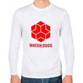 Мужской лонгслив хлопок с принтом WATCH DOGS в Новосибирске, 100% хлопок |  | ded sec | hacker | legion | watch dogs | watch dogs 2 | watch dogs legion | легион | хакер