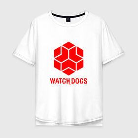 Мужская футболка хлопок Oversize с принтом WATCH DOGS в Новосибирске, 100% хлопок | свободный крой, круглый ворот, “спинка” длиннее передней части | ded sec | hacker | legion | watch dogs | watch dogs 2 | watch dogs legion | легион | хакер