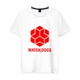 Мужская футболка хлопок с принтом WATCH DOGS в Новосибирске, 100% хлопок | прямой крой, круглый вырез горловины, длина до линии бедер, слегка спущенное плечо. | Тематика изображения на принте: ded sec | hacker | legion | watch dogs | watch dogs 2 | watch dogs legion | легион | хакер