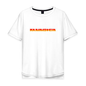 Мужская футболка хлопок Oversize с принтом RAMMSTEIN (НА СПИНЕ) в Новосибирске, 100% хлопок | свободный крой, круглый ворот, “спинка” длиннее передней части | rammstein | рамштайн