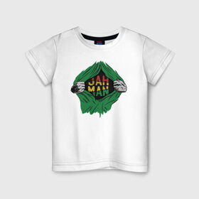 Детская футболка хлопок с принтом Регги в Новосибирске, 100% хлопок | круглый вырез горловины, полуприлегающий силуэт, длина до линии бедер | Тематика изображения на принте: bob marley | chillin | rasta | reggae | боб | боб марли | марли | раста | растаман | регги