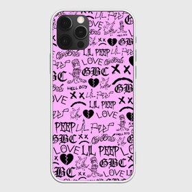 Чехол для iPhone 12 Pro с принтом LIL PEEP LOGOBOMBING в Новосибирске, силикон | область печати: задняя сторона чехла, без боковых панелей | Тематика изображения на принте: awful things | hell boy | lil peep | lil prince | клауд | клауд рэп | лил пип | пееп. | пост эмо | реп | репер | рэп | рэпер | трэп | хип хоп | эмо трэп