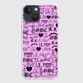 Чехол для iPhone 13 mini с принтом LIL PEEP LOGOBOMBING в Новосибирске,  |  | Тематика изображения на принте: awful things | hell boy | lil peep | lil prince | клауд | клауд рэп | лил пип | пееп. | пост эмо | реп | репер | рэп | рэпер | трэп | хип хоп | эмо трэп