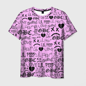 Мужская футболка 3D с принтом LIL PEEP LOGOBOMBING в Новосибирске, 100% полиэфир | прямой крой, круглый вырез горловины, длина до линии бедер | awful things | hell boy | lil peep | lil prince | клауд | клауд рэп | лил пип | пееп. | пост эмо | реп | репер | рэп | рэпер | трэп | хип хоп | эмо трэп