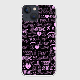 Чехол для iPhone 13 mini с принтом LIL PEEP LOGOBOMBING в Новосибирске,  |  | Тематика изображения на принте: awful things | hell boy | lil peep | lil prince | клауд | клауд рэп | лил пип | пееп. | пост эмо | реп | репер | рэп | рэпер | трэп | хип хоп | эмо трэп