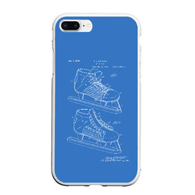 Чехол для iPhone 7Plus/8 Plus матовый с принтом Patent - hocey в Новосибирске, Силикон | Область печати: задняя сторона чехла, без боковых панелей | patent | зима | игра | идея | история | коньки | лёд | патент | разработка | сибирь | спорт | хокей | хоккей | чертеж | чертежи
