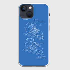 Чехол для iPhone 13 mini с принтом Patent   hocey в Новосибирске,  |  | patent | зима | игра | идея | история | коньки | лёд | патент | разработка | сибирь | спорт | хокей | хоккей | чертеж | чертежи