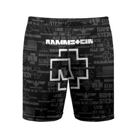 Мужские шорты спортивные с принтом RAMMSTEIN в Новосибирске,  |  | metallica | rammstein | rock | металл | музыка | раммштайн | рок