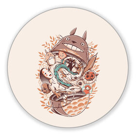 Коврик для мышки круглый с принтом My Neighbor Totoro в Новосибирске, резина и полиэстер | круглая форма, изображение наносится на всю лицевую часть | Тематика изображения на принте: anime | forest | meme | my neighbor | protectors | tokyo | totoro | аниме | гибли | иероглиф | манга | миядзаки | мой сосед | стиль | тоторо | фентези | хаяо | япония