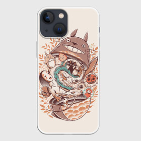 Чехол для iPhone 13 mini с принтом My Neighbor Totoro кашамала в Новосибирске,  |  | anime | forest | meme | my neighbor | protectors | tokyo | totoro | аниме | гибли | иероглиф | манга | миядзаки | мой сосед | стиль | тоторо | фентези | хаяо | япония