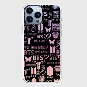 Чехол для iPhone 13 Pro Max с принтом BTS LOGOBOMBING в Новосибирске,  |  | Тематика изображения на принте: bts | bts boy | bts love | k pop | love yourself | айдол | битиэс. | бтс | ким тэ хен | фанфик бтс | чон чонгук