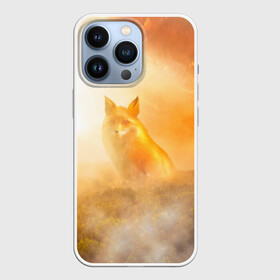 Чехол для iPhone 13 Pro с принтом Лисичка в тумане в Новосибирске,  |  | animals | forest | fox | арт | животное | лес | лиса | лисичка | облака | рисунок | рыжая лиса | туман