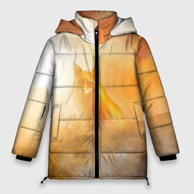 Женская зимняя куртка 3D с принтом Лисичка в тумане в Новосибирске, верх — 100% полиэстер; подкладка — 100% полиэстер; утеплитель — 100% полиэстер | длина ниже бедра, силуэт Оверсайз. Есть воротник-стойка, отстегивающийся капюшон и ветрозащитная планка. 

Боковые карманы с листочкой на кнопках и внутренний карман на молнии | animals | forest | fox | арт | животное | лес | лиса | лисичка | облака | рисунок | рыжая лиса | туман