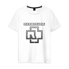Мужская футболка хлопок с принтом RAMMSTEIN в Новосибирске, 100% хлопок | прямой крой, круглый вырез горловины, длина до линии бедер, слегка спущенное плечо. | lindemann | rammstein | рамштайн | тилль линдеманн