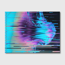 Альбом для рисования с принтом Abstract glitch art в Новосибирске, 100% бумага
 | матовая бумага, плотность 200 мг. | abstract | art | digital | distortion | glitch | абстракция | арт | глитч | глюк | искажение | искусство | ошибка | цифровое