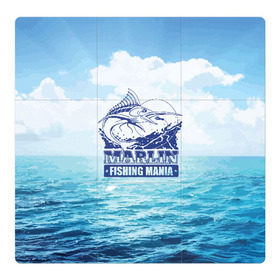 Магнитный плакат 3Х3 с принтом Marlin в Новосибирске, Полимерный материал с магнитным слоем | 9 деталей размером 9*9 см | fin | fishing | fishing line | hook | marlin | ocean | spinner | water | блесна | крючок | леска | марлин | океан | плавник | рыбалка