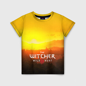 Детская футболка 3D с принтом THE WITCHER 3:WILD HUNT в Новосибирске, 100% гипоаллергенный полиэфир | прямой крой, круглый вырез горловины, длина до линии бедер, чуть спущенное плечо, ткань немного тянется | cd projekt red | ciri | game | geralt | geralt of rivia | gwynbleidd | the witcher | the witcher 3: wild hunt | ведьмак | ведьмак 3: дикая охота | геральт | геральт из ривии | цири | цирилла