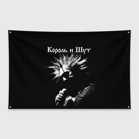 Флаг-баннер с принтом Король и Шут + Анархия (спина) в Новосибирске, 100% полиэстер | размер 67 х 109 см, плотность ткани — 95 г/м2; по краям флага есть четыре люверса для крепления | киш | король и шут | михаил горшенев