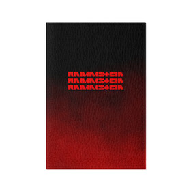 Обложка для паспорта матовая кожа с принтом RAMMSTEIN в Новосибирске, натуральная матовая кожа | размер 19,3 х 13,7 см; прозрачные пластиковые крепления | lindemann | rammstein | рамштайн | тилль линдеманн