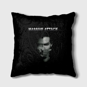 Подушка 3D с принтом Massive attack в Новосибирске, наволочка – 100% полиэстер, наполнитель – холлофайбер (легкий наполнитель, не вызывает аллергию). | состоит из подушки и наволочки. Наволочка на молнии, легко снимается для стирки | 100 suns | dance | electronic | masive atack | masive attack | mezannine | one point six | tricky | trip hop | triphop | мэссив аттак