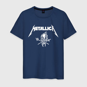 Мужская футболка хлопок с принтом METALLICA в Новосибирске, 100% хлопок | прямой крой, круглый вырез горловины, длина до линии бедер, слегка спущенное плечо. | metallica | metallica logo | rock | метал группа | металл | металлика логотип | музыка | рок | трэш метал | хеви метал