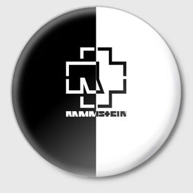 Значок с принтом RAMMSTEIN в Новосибирске,  металл | круглая форма, металлическая застежка в виде булавки | rammstein | рамштайн