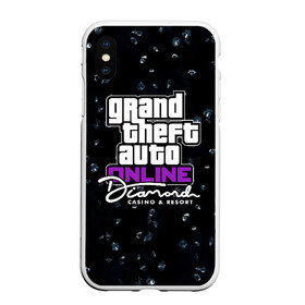 Чехол для iPhone XS Max матовый с принтом GTA 5 Online CASINO в Новосибирске, Силикон | Область печати: задняя сторона чехла, без боковых панелей | Тематика изображения на принте: auto | casino | diamond | grand | gta | gta5 | poker | rockstar | theft | алмаз | бриллиант | брильянт | гта | гта5 | казино | карты | покер | рокстар | рулетка | тревор