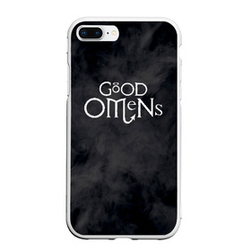 Чехол для iPhone 7Plus/8 Plus матовый с принтом GOOD OMENS (КРЫЛЬЯ) в Новосибирске, Силикон | Область печати: задняя сторона чехла, без боковых панелей | good omens | благие знамения | терри пратчетт