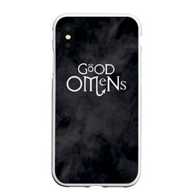 Чехол для iPhone XS Max матовый с принтом GOOD OMENS (КРЫЛЬЯ) в Новосибирске, Силикон | Область печати: задняя сторона чехла, без боковых панелей | Тематика изображения на принте: good omens | благие знамения | терри пратчетт