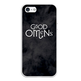 Чехол для iPhone 5/5S матовый с принтом GOOD OMENS (КРЫЛЬЯ) в Новосибирске, Силикон | Область печати: задняя сторона чехла, без боковых панелей | good omens | благие знамения | терри пратчетт