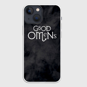 Чехол для iPhone 13 mini с принтом GOOD OMENS (КРЫЛЬЯ) в Новосибирске,  |  | Тематика изображения на принте: good omens | благие знамения | терри пратчетт