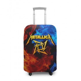 Чехол для чемодана 3D с принтом Metallica в Новосибирске, 86% полиэфир, 14% спандекс | двустороннее нанесение принта, прорези для ручек и колес | metalica | metallica | группа | джеймс хэтфилд | кирк хэмметт | ларс ульрих | метал | металика | металлика | миталика | музыка | роберт трухильо | рок | трэш | трэшметал | хард | хеви