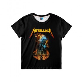 Детская футболка 3D с принтом Metallica в Новосибирске, 100% гипоаллергенный полиэфир | прямой крой, круглый вырез горловины, длина до линии бедер, чуть спущенное плечо, ткань немного тянется | metalica | metallica | группа | джеймс хэтфилд | кирк хэмметт | ларс ульрих | метал | металика | металлика | миталика | музыка | роберт трухильо | рок | трэш | трэшметал | хард | хеви