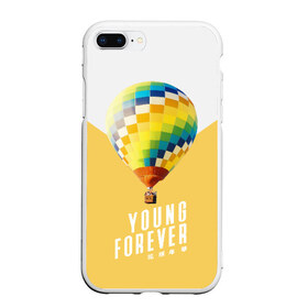 Чехол для iPhone 7Plus/8 Plus матовый с принтом BTS Young Forever в Новосибирске, Силикон | Область печати: задняя сторона чехла, без боковых панелей | Тематика изображения на принте: balloon | bangtan boys | beyond the scene | boyband | boys | bts | chin | chonguk | edm | emblem | hip hop | jimin | jj hope | k pop | logo | rb | rm | shuga | south korean | wee | бойбенд | ви | воздушный шар | джей хоуп | логотип | мальчики | сюга