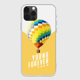 Чехол для iPhone 12 Pro с принтом BTS Young Forever в Новосибирске, силикон | область печати: задняя сторона чехла, без боковых панелей | balloon | bangtan boys | beyond the scene | boyband | boys | bts | chin | chonguk | edm | emblem | hip hop | jimin | jj hope | k pop | logo | rb | rm | shuga | south korean | wee | бойбенд | ви | воздушный шар | джей хоуп | логотип | мальчики | сюга