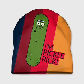 Шапка 3D с принтом Pickle Rick в Новосибирске, 100% полиэстер | универсальный размер, печать по всей поверхности изделия | c 137 | morty | morty smith | portal | rick | rick and morty | rick sanchez | sanchez | smith | морти | морти смит | огурчик рик | пикл рик | пиклрик | портал | рик | рик и морти | рик санчез | санчез | смит