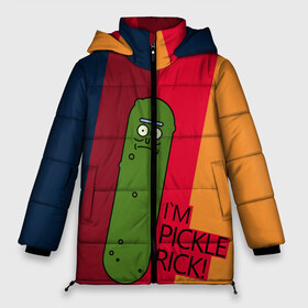 Женская зимняя куртка 3D с принтом Pickle Rick в Новосибирске, верх — 100% полиэстер; подкладка — 100% полиэстер; утеплитель — 100% полиэстер | длина ниже бедра, силуэт Оверсайз. Есть воротник-стойка, отстегивающийся капюшон и ветрозащитная планка. 

Боковые карманы с листочкой на кнопках и внутренний карман на молнии | c 137 | morty | morty smith | portal | rick | rick and morty | rick sanchez | sanchez | smith | морти | морти смит | огурчик рик | пикл рик | пиклрик | портал | рик | рик и морти | рик санчез | санчез | смит