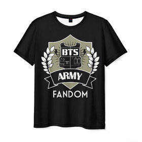 Мужская футболка 3D с принтом BTS Army Fandom в Новосибирске, 100% полиэфир | прямой крой, круглый вырез горловины, длина до линии бедер | Тематика изображения на принте: army | bangtan boys | beyond the scene | boys | bts | chin | edm | emblem | fandom | fans | hieroglyphs | hip hop | jimin | k pop | logo | rainbow | rb | rm | south korean | армия | бойбенд | ви | джей хоуп | иероглифы | логотип | мальчики | радуга 