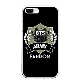 Чехол для iPhone 7Plus/8 Plus матовый с принтом BTS Army Fandom в Новосибирске, Силикон | Область печати: задняя сторона чехла, без боковых панелей | Тематика изображения на принте: army | bangtan boys | beyond the scene | boys | bts | chin | edm | emblem | fandom | fans | hieroglyphs | hip hop | jimin | k pop | logo | rainbow | rb | rm | south korean | армия | бойбенд | ви | джей хоуп | иероглифы | логотип | мальчики | радуга 